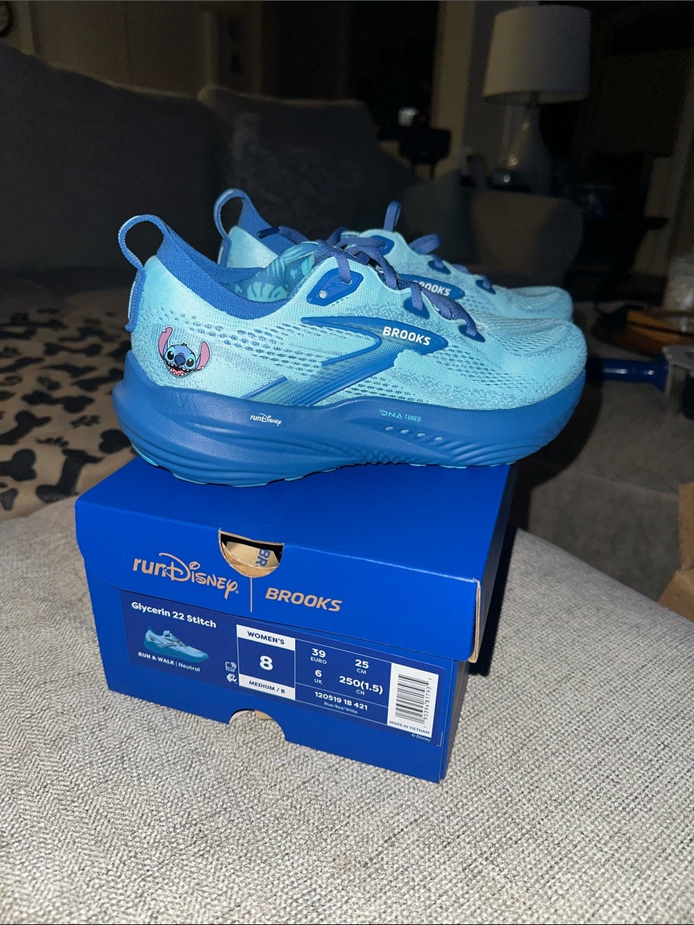 Glycerin 22 Stitch Disney Brooks Women's Running Shoe - Picture 1 of 8